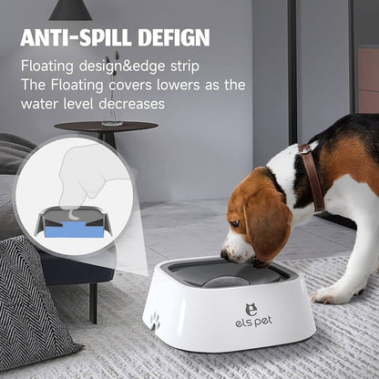 Dog Drinking Water Bowl Floating Non-Wetting Mouth Cat Bowl without Spill Drinking Water Dispenser Plastic Anti-Over Dog Bowl