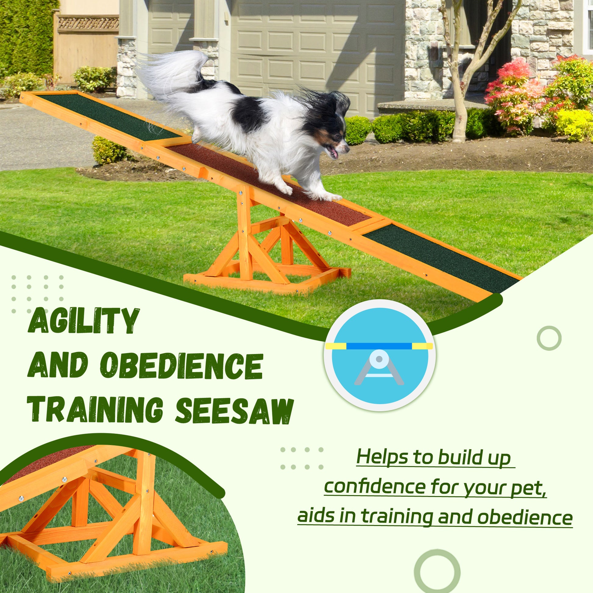 Pet Seesaw Wood Dog Supply Sport Training Equipment Run Game