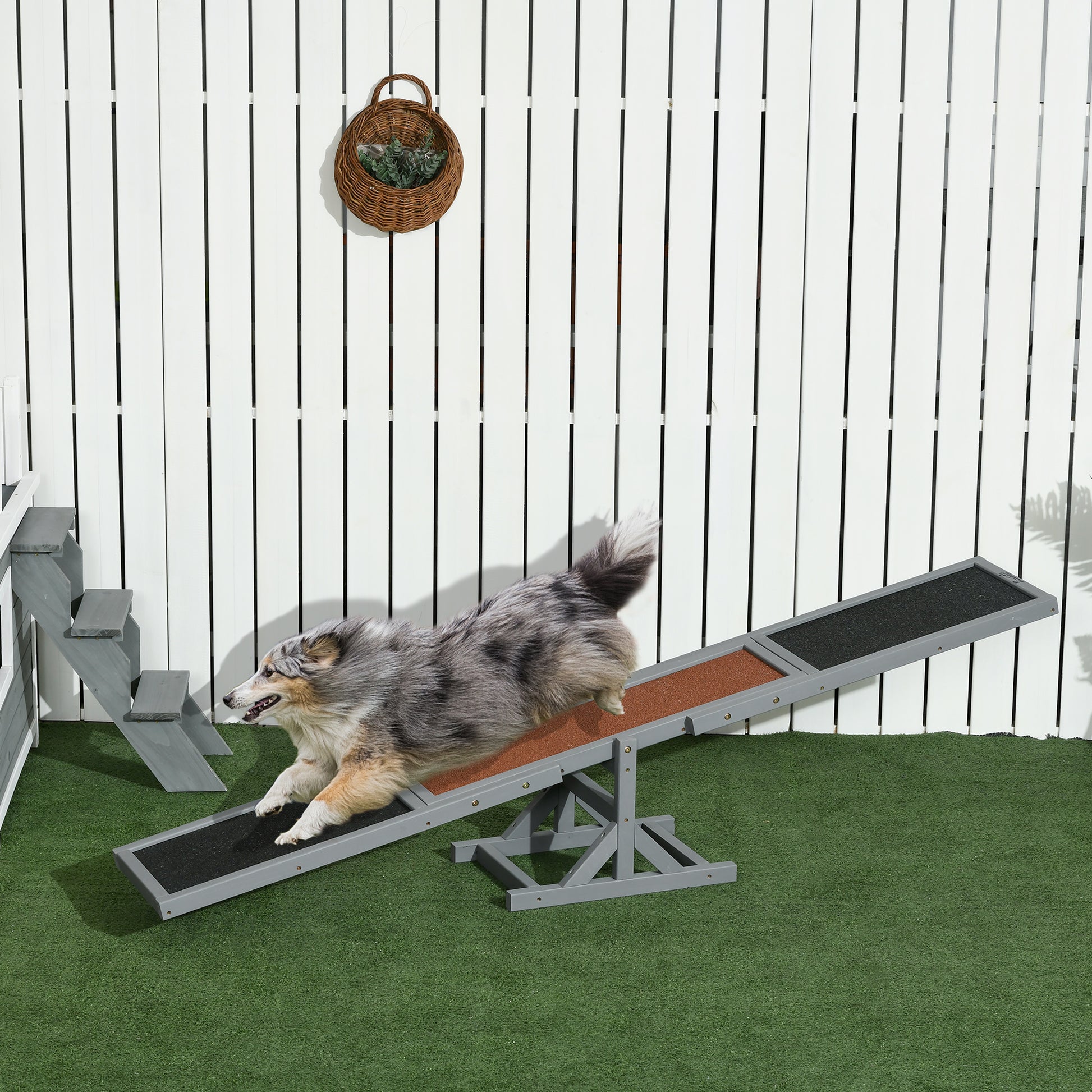 Pet Seesaw Wood Dog Supply Sport Training Equipment Run Game