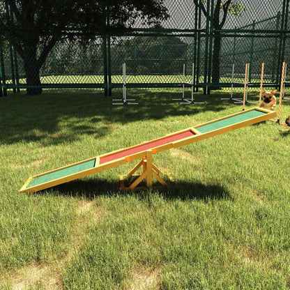 Pet Seesaw Wood Dog Supply Sport Training Equipment Run Game