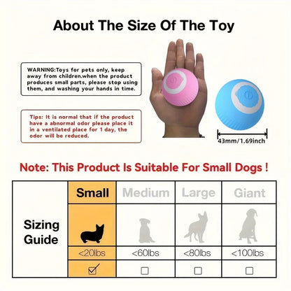 2Pcs Electric Rolling Ball Interactive and Fun Pet Smart Toy for Training and Gaming,Smart Rolling Ball Toy for Cats & Small Dog